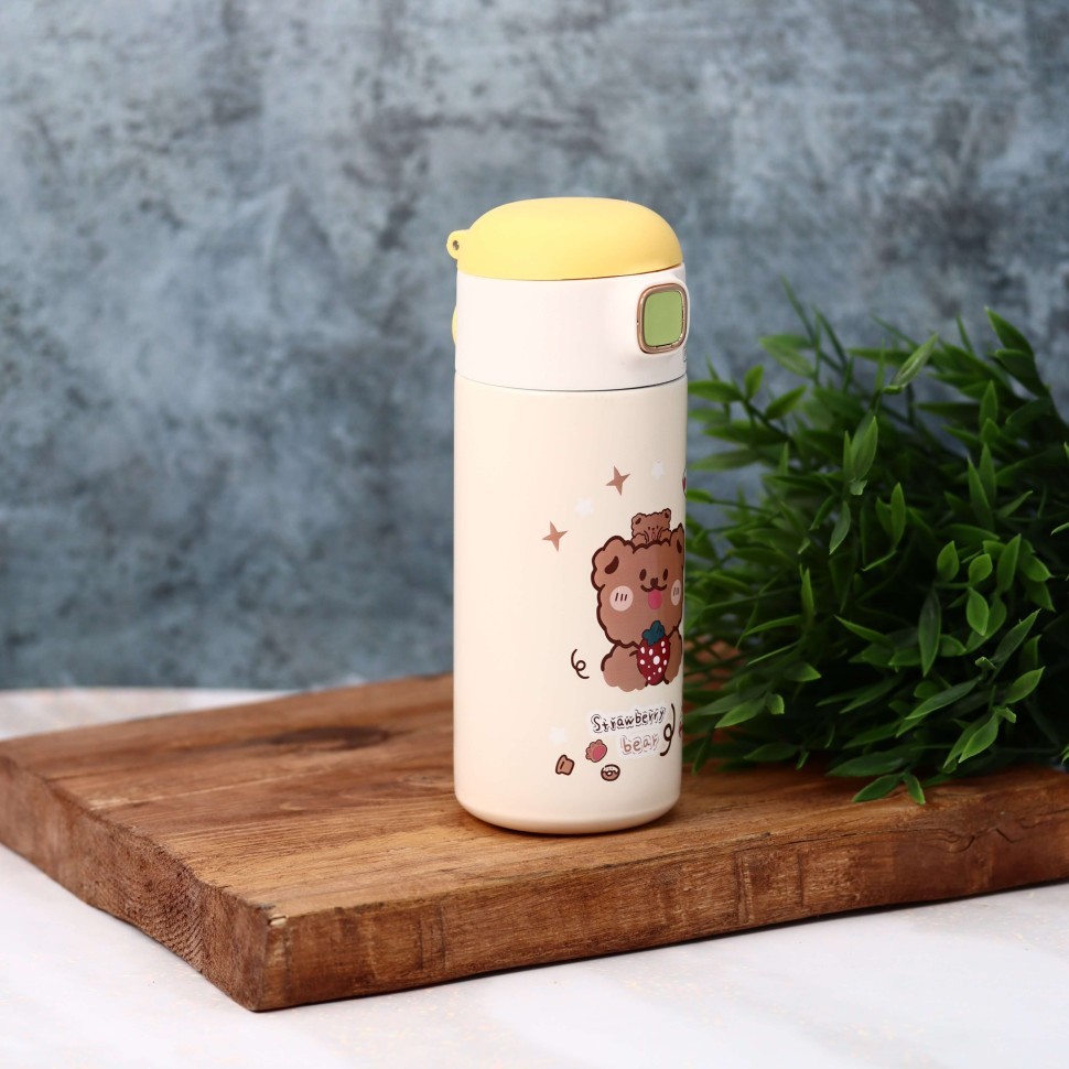 Термос «Animal food bear», yellow (350 ml)