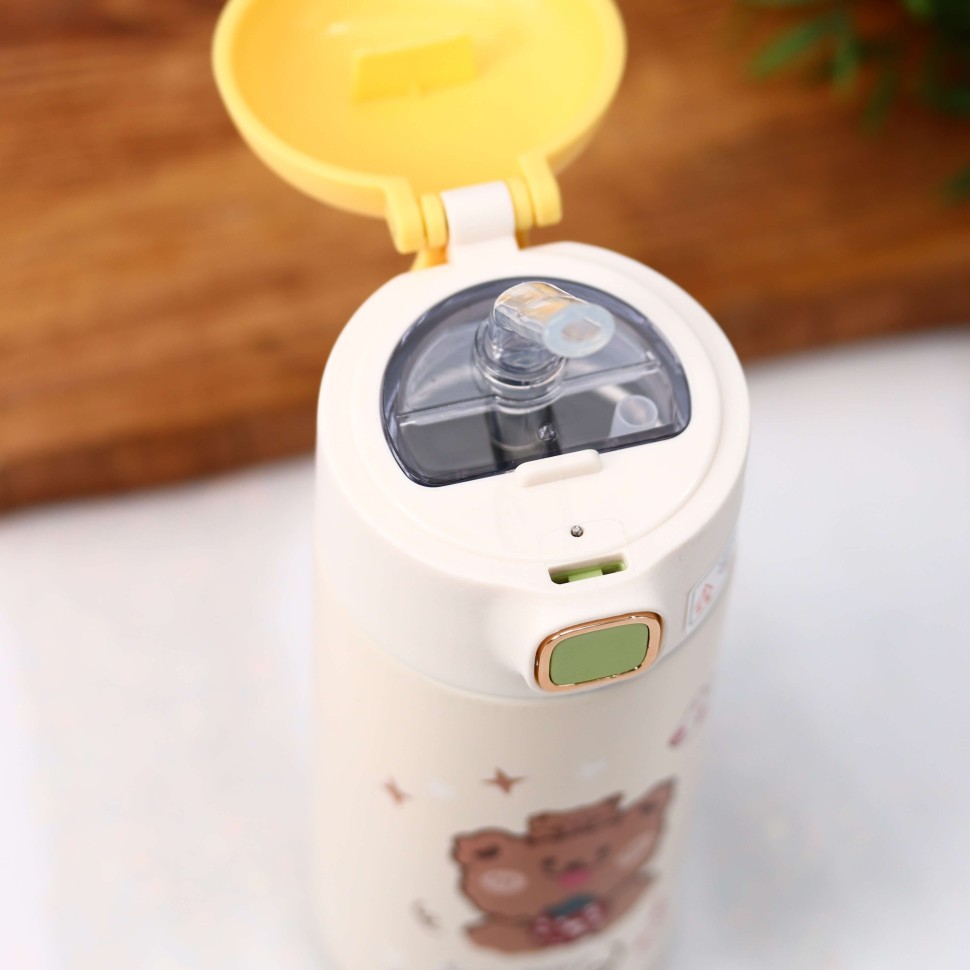 Термос «Animal food bear», yellow (350 ml)