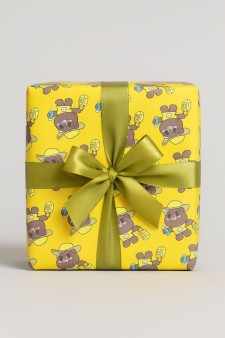 Упаковочная бумага «Teddy», yellow (50*70 см)