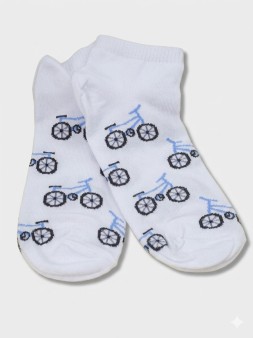 Носки женские "Велосипеды", белые, р. 35-40