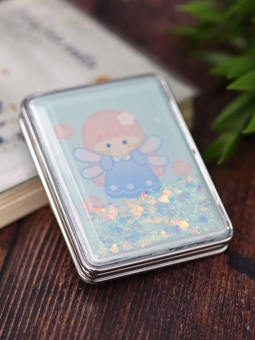 Зеркало-шейкер раскладное &quot;Little angel&quot;, blue (8*6 см) 