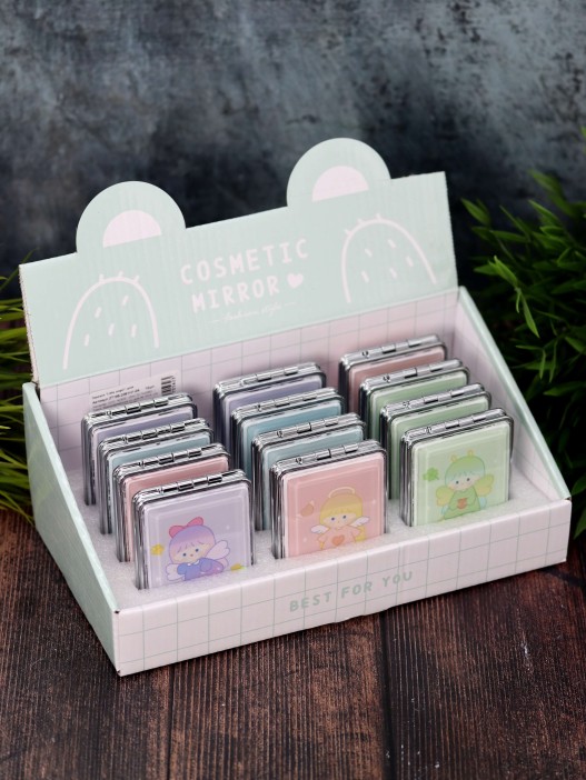 Зеркало-шейкер раскладное &quot;Little angel&quot;, blue (8*6 см) 