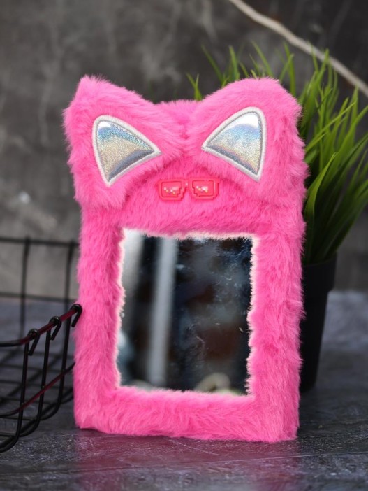 Плюшевое зеркало настольное GIRLY &quot;Cute ears&quot;, crimson (12*20 см) 