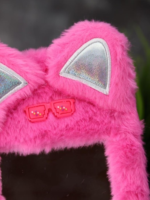 Плюшевое зеркало настольное GIRLY &quot;Cute ears&quot;, crimson (12*20 см) 