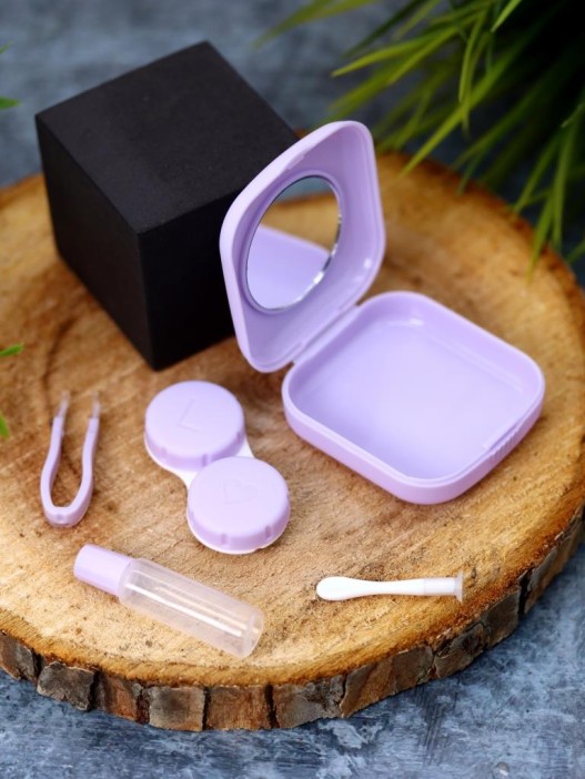 Контейнер для линз «Heart paint», purple 