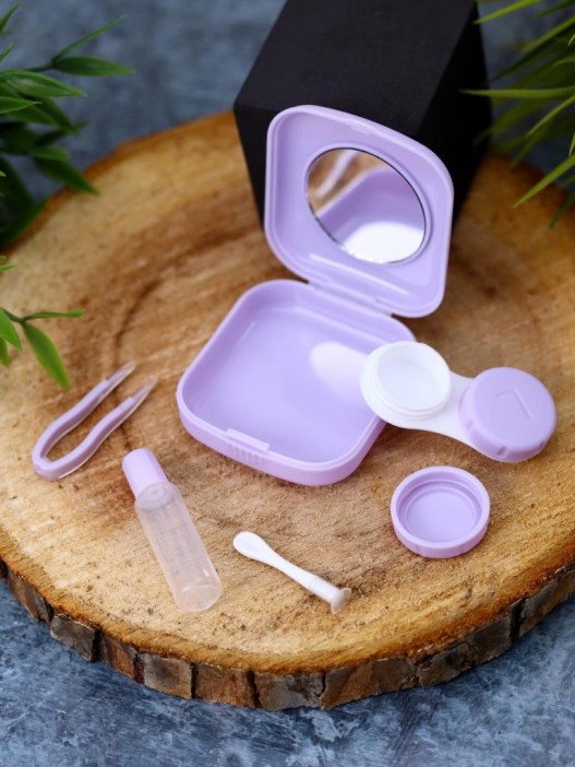 Контейнер для линз «Heart paint», purple 