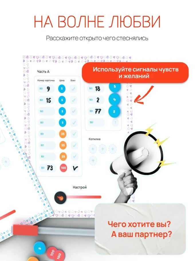 Сближающая игра для двоих "Тайные желания", 18+