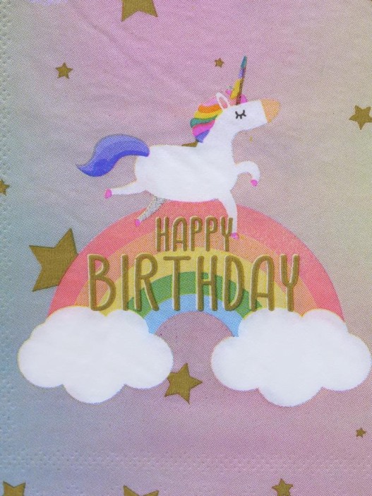 Салфетки бумажные 10 шт. &quot;Happy rainbow day&quot; (33*33 см) 