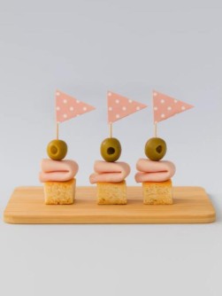 Набор шпажек для канапе 12 шт. "Cute peas", pink (85 мм)