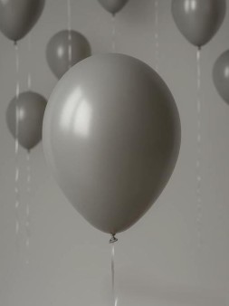 Набор воздушных шаров 10 шт. "Pearlescent magic set", silver (25 см)