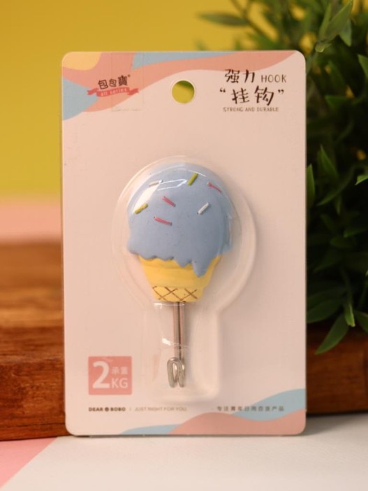 Крючок на липучке «Ice cream», blue 