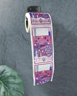 Сувенирная туалетная бумага «500 евро», двухслойная, 25 м (10х9,5 см)