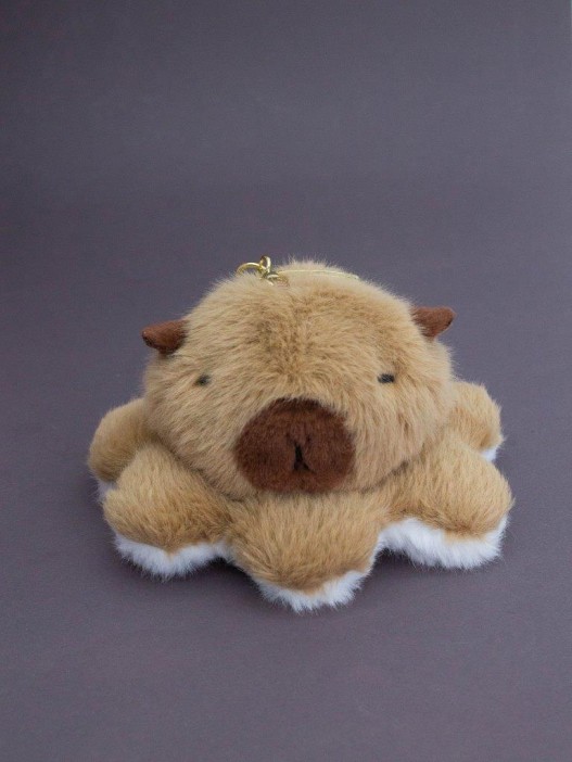 Плюшевый брелок &quot;Two faces&quot;, capybara-chicken 