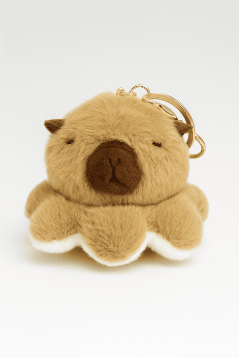 Плюшевый брелок &quot;Two faces&quot;, capybara-chicken 