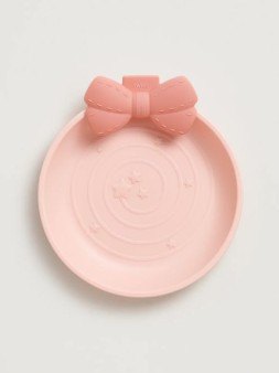 Тарелка "Pink bow", розовый, пластик (21.7*23.5*3 см)