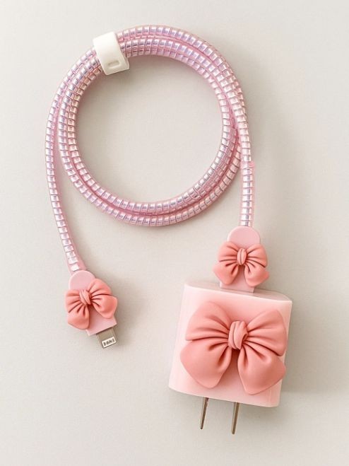 Защитный набор для зарядного устройства iLikeGift «Bow», pink (5 предметов) 