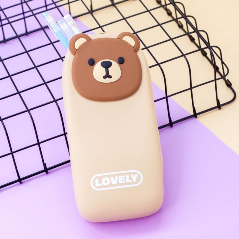 Пенал "Lovely bear", brown