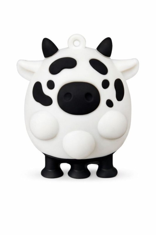 Брелок-антистресс на присосках "Cow", white (5см) 