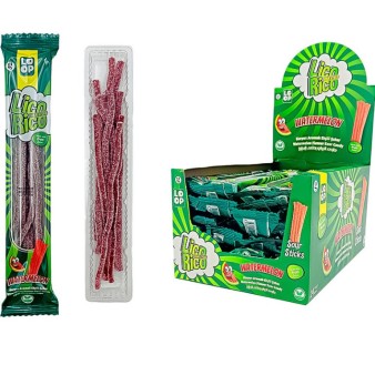 Желейные конфеты LicoRiko "Кислые карандаши Арбуз", 24шт