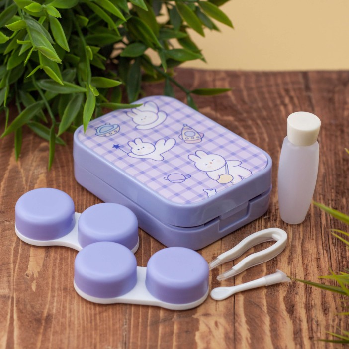 Контейнер для линз «Bunny cosmos», purple 