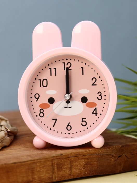 Часы-будильник "Bunny", pink (13,5х10,4 см) 