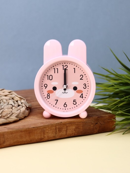 Часы-будильник "Bunny", pink (13,5х10,4 см) 