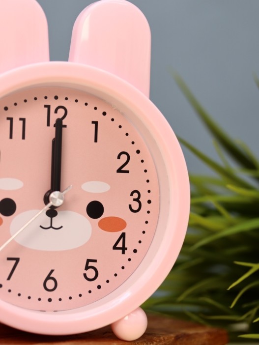 Часы-будильник "Bunny", pink (13,5х10,4 см) 