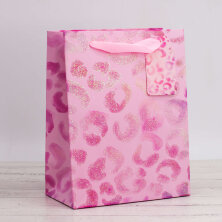 Пакет подарочный (S) "Africa spot", pink (18*23*10)