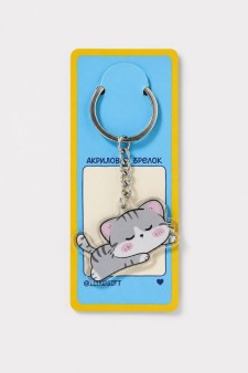 Брелок акриловый iLikeGift "Сонный кот"