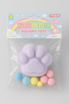 Мялка - антистресс «Пушистая Таба ЛАПКА», фиолетовая, 13 х 15 см