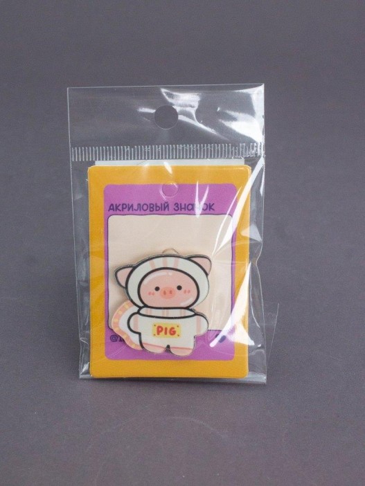 Значок акриловый iLikeGift &quot;Piglet astronaut&quot; 