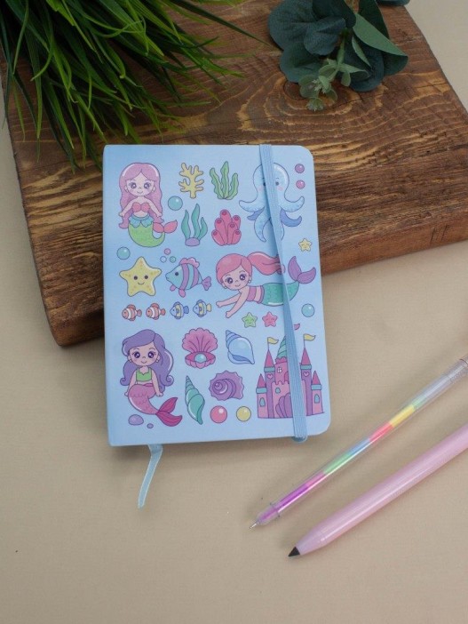 Блокнот (А6) &quot;Mermaid friends&quot;, blue (10.5*14.5) 