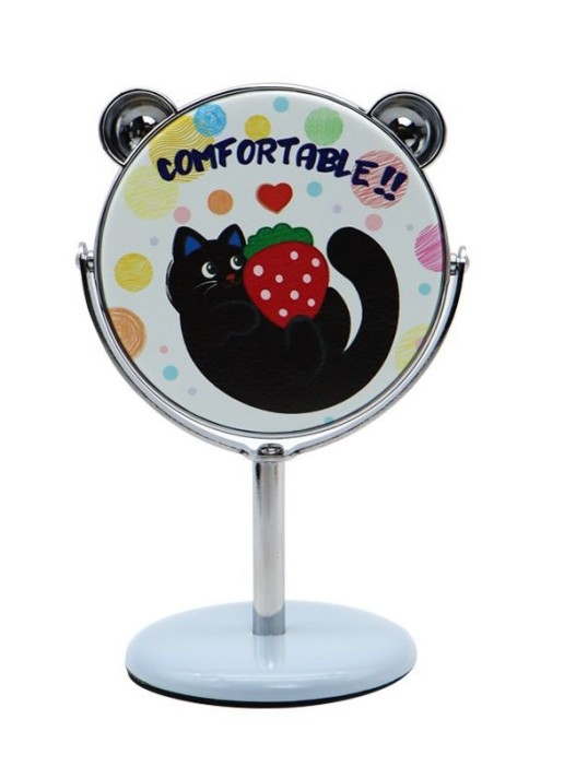 Зеркало настольное на ножке &quot;Relax cat&quot;, голубое (10,5*18 см) 