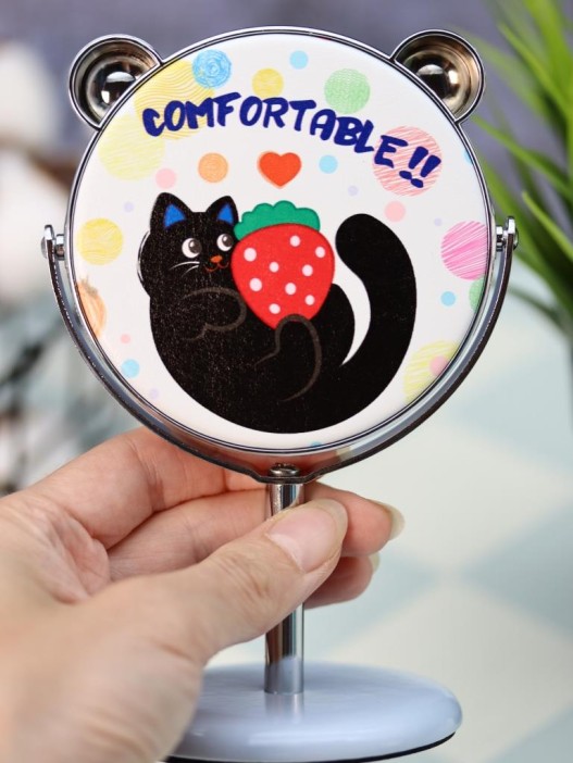 Зеркало настольное на ножке &quot;Relax cat&quot;, голубое (10,5*18 см) 