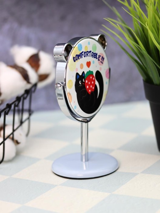 Зеркало настольное на ножке &quot;Relax cat&quot;, голубое (10,5*18 см) 