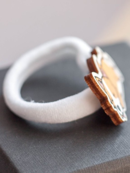 Резинка для волос ECO из дерева SLEEPING CORGI 