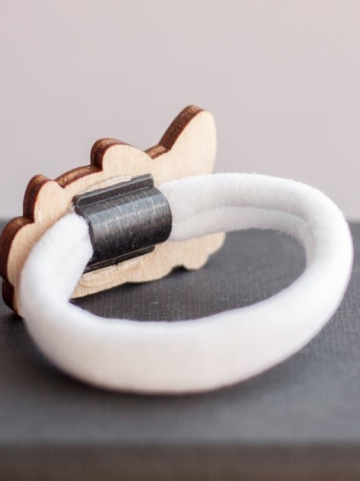 Резинка для волос ECO из дерева SLEEPING CORGI 