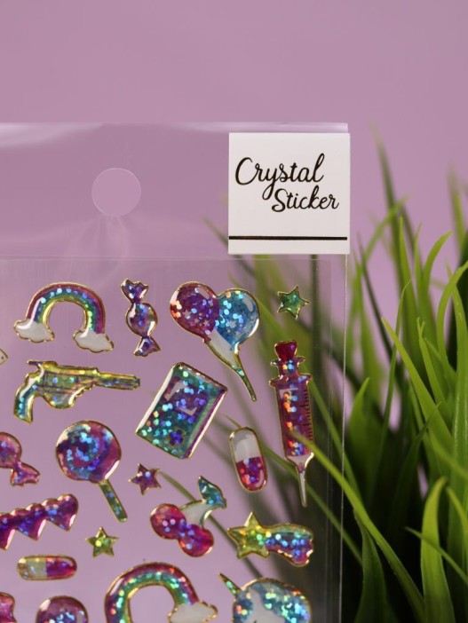 Наклейки объемные &quot;Shiny unicorn&quot; (20,5*9 см) 