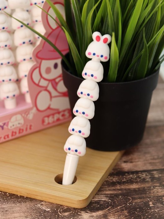 Ручка гелевая  &quot;Go rabbit happy&quot;, purple, шоу-бокс 36 шт. 
