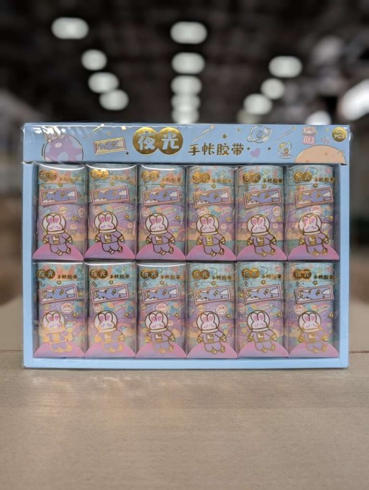 Набор декоративного скотча 5 шт. &quot;Space bunny&quot;, green, шоу-бокс 12 шт. 