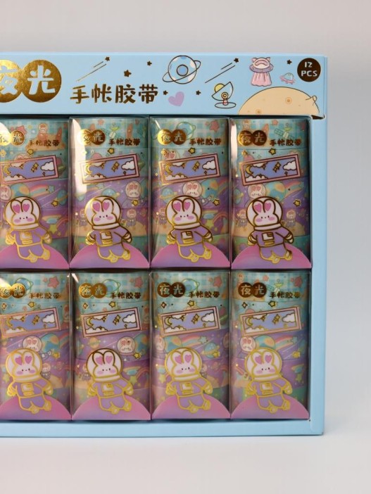 Набор декоративного скотча 5 шт. &quot;Space bunny&quot;, green, шоу-бокс 12 шт. 