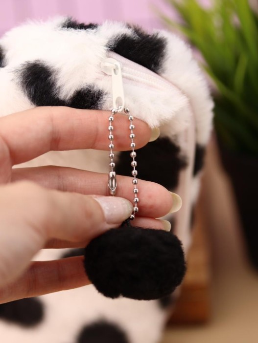 Пенал плюшевый "Cow", white (19*5*7 см) 