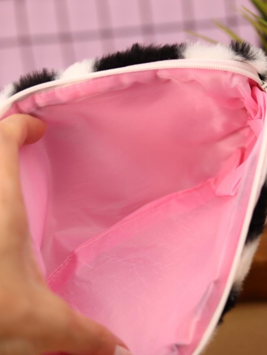 Пенал плюшевый "Cow", white (19*5*7 см) 