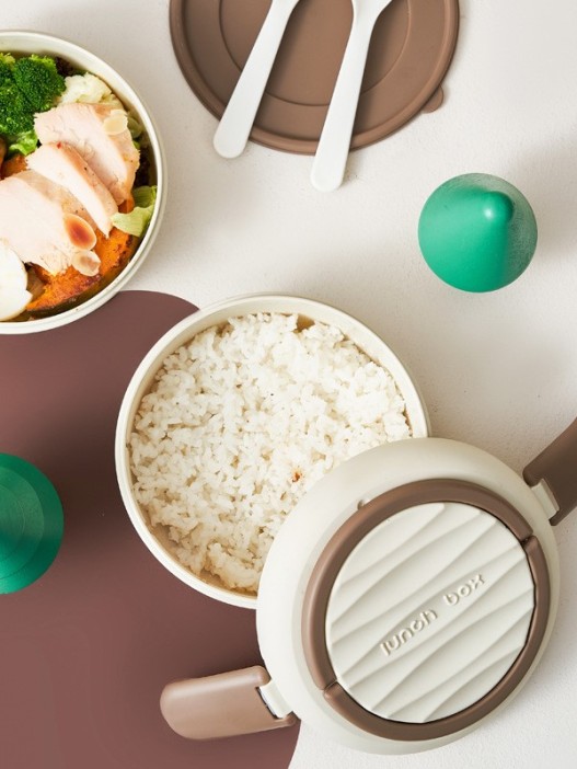 Ланчбокс «Round box» 2 яруса, white (1400 мл) 