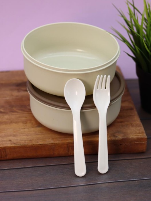 Ланчбокс «Round box» 2 яруса, white (1400 мл) 