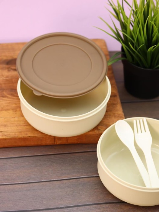 Ланчбокс «Round box» 2 яруса, white (1400 мл) 