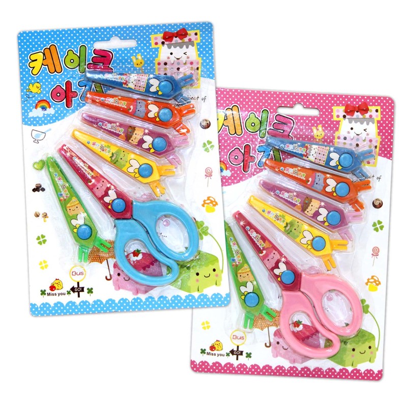 Ножницы со сменными фигурными лезвиями 6 в 1, mix 