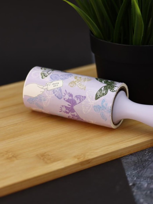 Ролик для чистки одежды &quot;Purple butterflies&quot;, 10 см*60 листов 