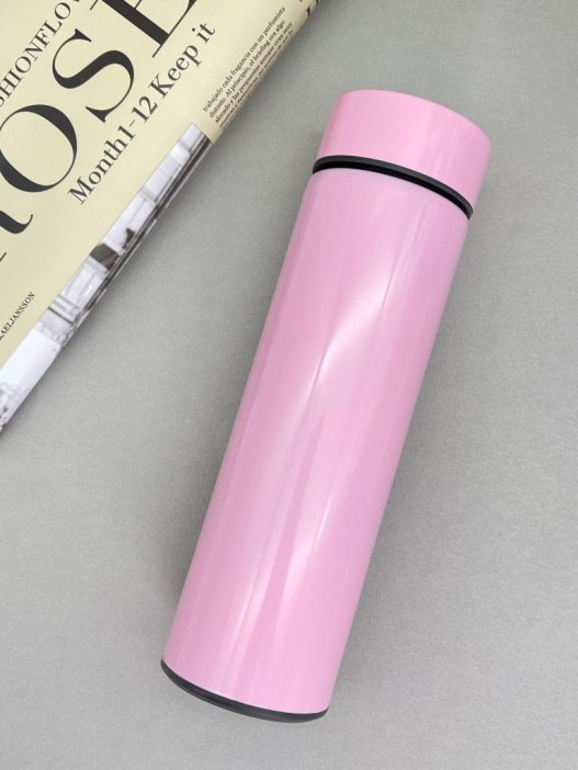 Термос с датчиком температуры «Metallic», pink (500 ml) 