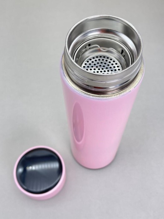 Термос с датчиком температуры «Metallic», pink (500 ml) 